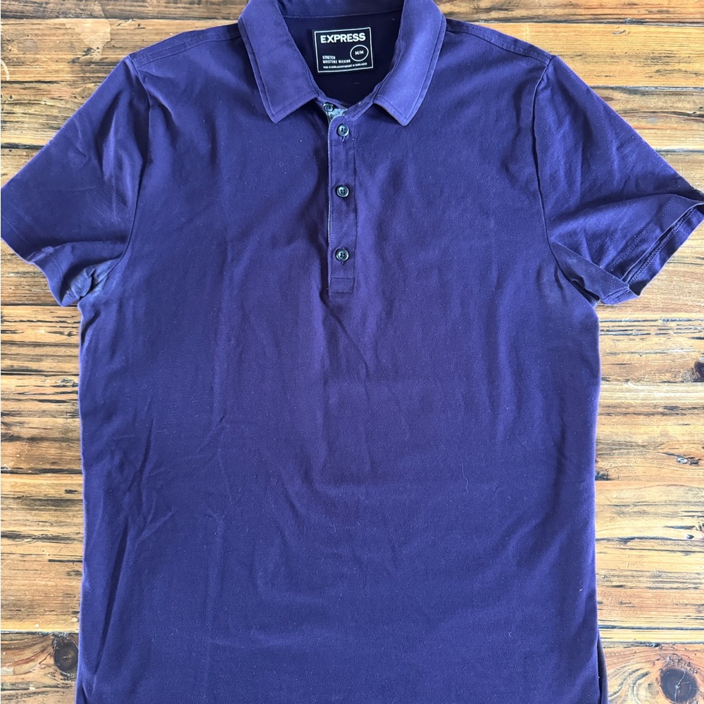 Express Men's Deep Purple Polo Shirt